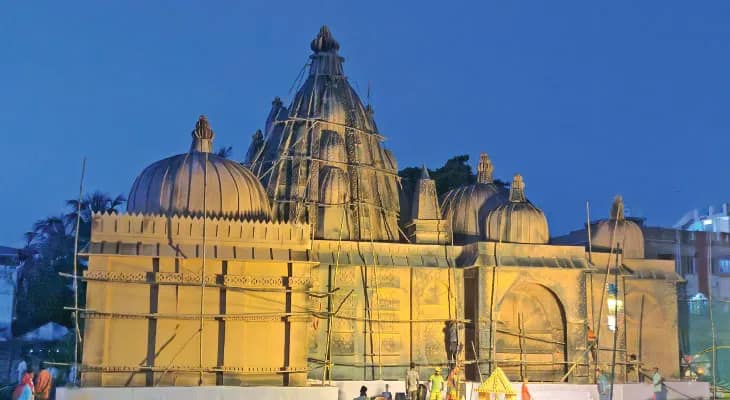 পুরাতন কান্দি বাসস্ট্যান্ড পুজোর থিম গুজরাতের হাটকেশ্বর মহাদেব মন্দির