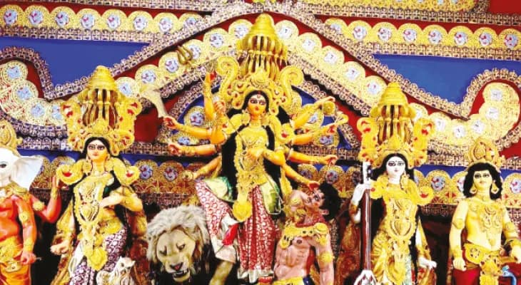 প্লাস্টিক বর্জনের বার্তা এবার বাগনানের পুজো মণ্ডপে