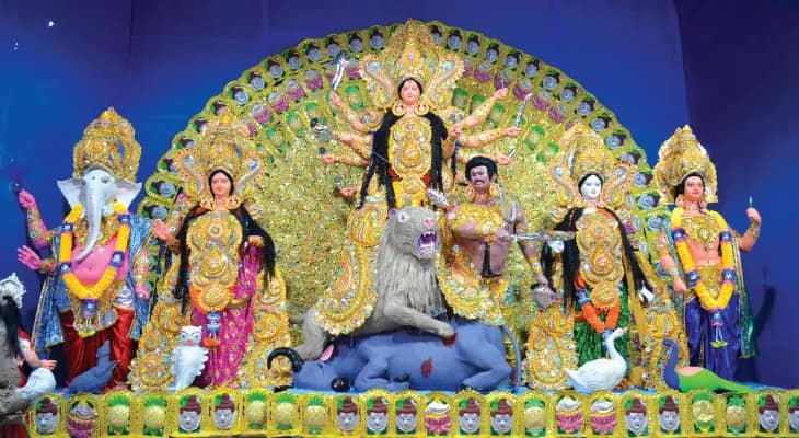 পঞ্চগুড়ি যুব দলের থিম ‘মর্ত্যের মঙ্গলকামনায় ঘরে ঘরে উমা’