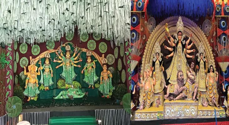 ‘বোঝা’ থেকে ‘ভুলভুলাইয়া’ পাঁশকুড়াজুড়ে মণ্ডপে নানা থিম