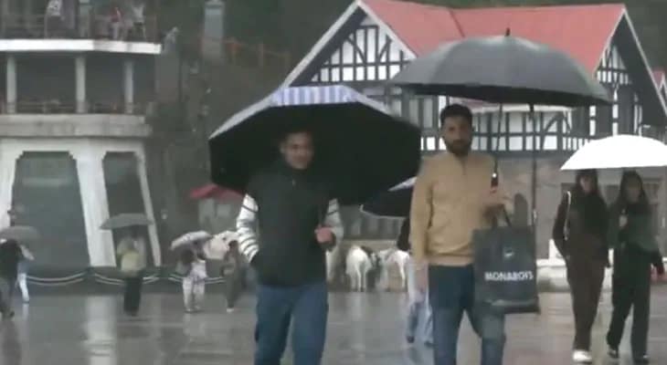হিমাচলের সিমলায় ব্যাপক বৃষ্টি শুরু