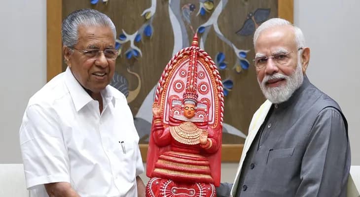 প্রধানমন্ত্রী নরেন্দ্র মোদির সঙ্গে সাক্ষাতে কেরলের মুখ্যমন্ত্রী পিনারাই বিজয়ন