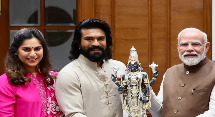 প্রধানমন্ত্রী নরেন্দ্র মোদির সঙ্গে দেখা করলেন অভিনেতা রামচরণ