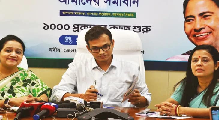 একদিনে পাড়ায় সমাধানে এক হাজার প্রকল্পের কাজ জেলায়, ‘হাজার প্রকল্প নদীয়ার সংকল্প’ ব্যানারে হবে কাজ