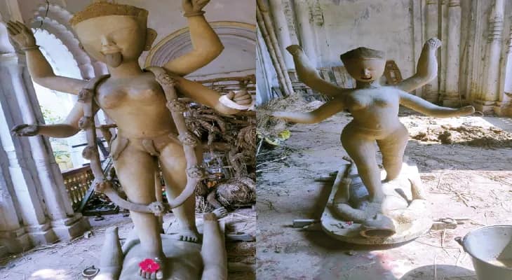 পাঁচথুপিতে দুই বোনের পুজো ঘিরে উন্মাদনা