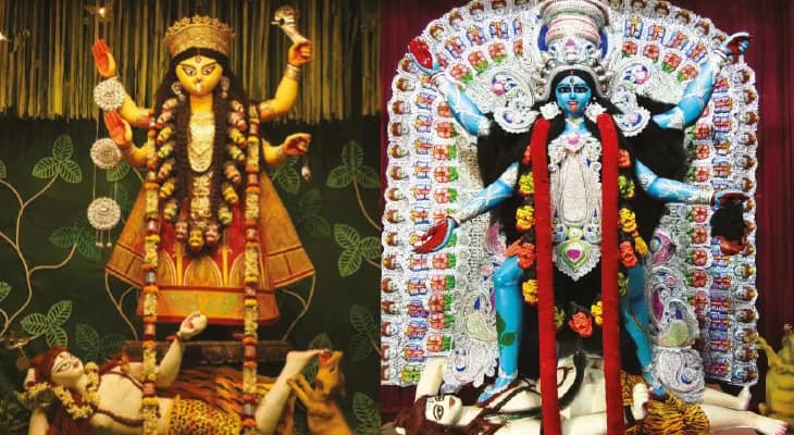 হাওড়ায় উত্তমকুমার থেকে নারীশক্তি,  থিমের টেক্কায় চমক বারোয়ারির