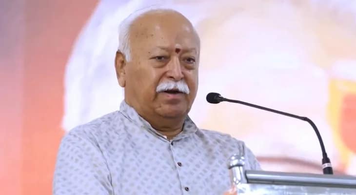 কোচির সভায় বক্তব্য রাখছেন আরএসএস প্রধান মোহন ভাগবত