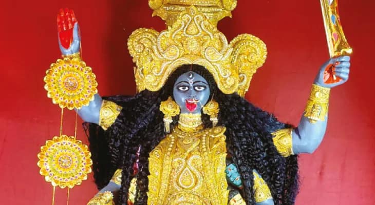 জমজমাট উলুবেড়িয়ার খলিশানী কালীতলা: আকর্ষণের কেন্দ্রে ২৫ ফুটের প্রতিমা, রয়েছে পাখির বাসা দিয়ে তৈরি মণ্ডপ