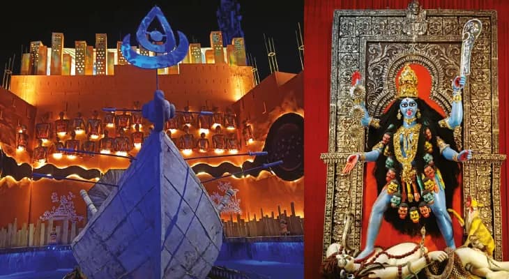 পুজোয় আলোর রোশনাইয়ে ভাসল সল্টলেক, নারায়ণপুর ও রাজারহাট