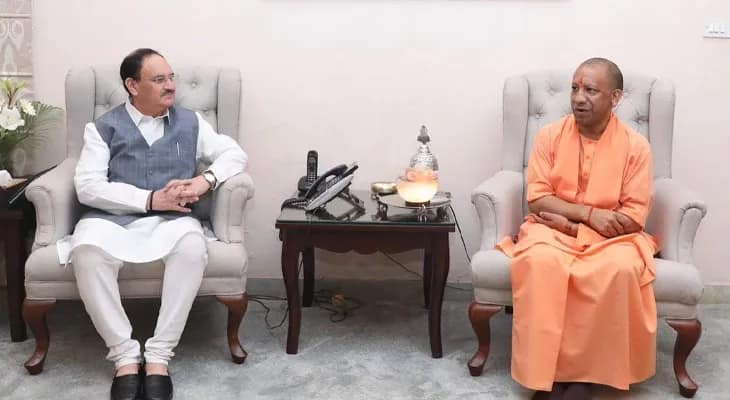 নয়াদিল্লিতে বিজেপির সর্বভারতীয় সভাপতি জেপি নাড্ডার সঙ্গে দেখা করলেন উত্তরপ্রদেশের মুখ্যমন্ত্রী যোগী আদিত্যনাথ