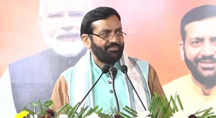 পঞ্চকুলার সভায় বক্তব্য রাখছেন হরিয়ানার মুখ্যমন্ত্রী নায়েব সিং সাইনি