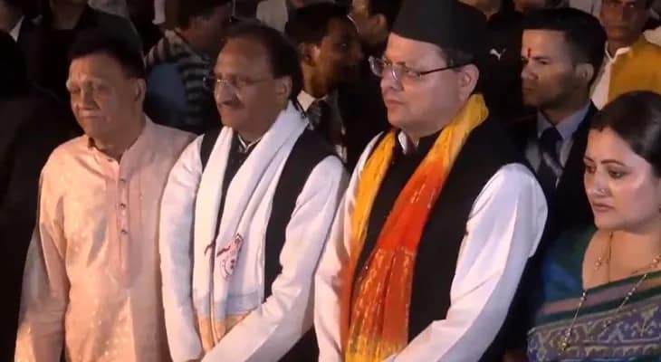 দেরাদুনের একটি অনুষ্ঠানে উপস্থিত উত্তরাখণ্ডের মুখ্যমন্ত্রী পুষ্কর সিং ধামি