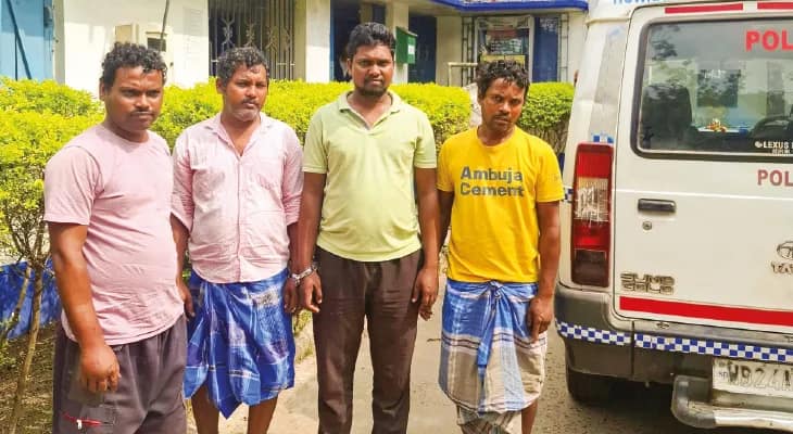 বিবাদ মেটাতে গিয়ে আক্রান্ত পুলিশ, শ্যামপুর গ্রেফতার ৪