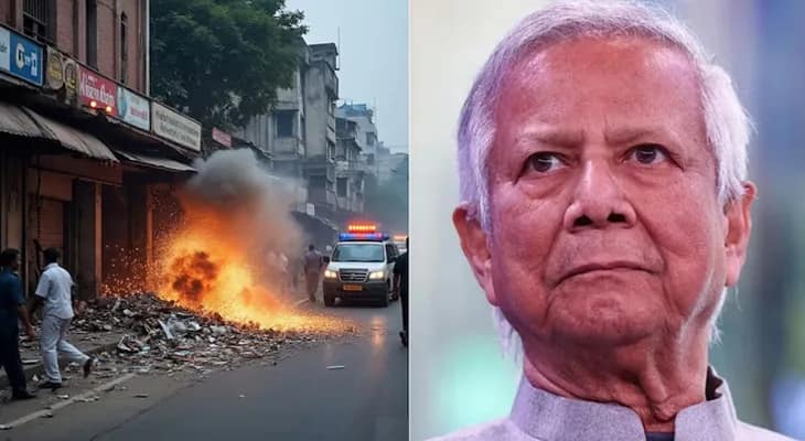 ঢাকায় ইউনুসের গ্রামীণ ব্যাংকের প্রধান কার্যালয়ের সামনে বোমা বিস্ফোরণ