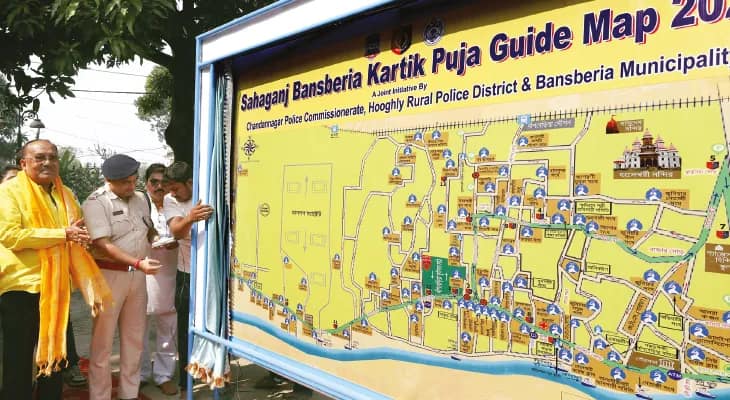 প্রকাশিত কার্তিক উৎসবের গাইড ম্যাপ, বেনজির নিরাপত্তা ব্যবস্থা বাঁশবেড়িয়ায়