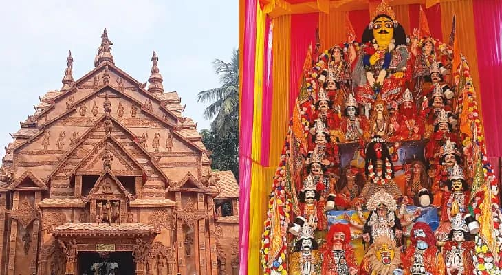 থিমের দাপটেও অটুট কাটোয়ার প্রাচীন ঐতিহ্য কার্তিকপুজোর ‘থাকা’