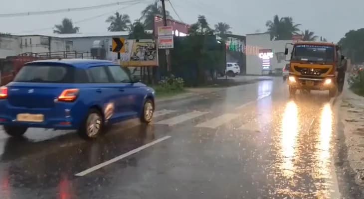 তামিলনাড়ুর তিরুভারুরে ব্যাপক বৃষ্টি