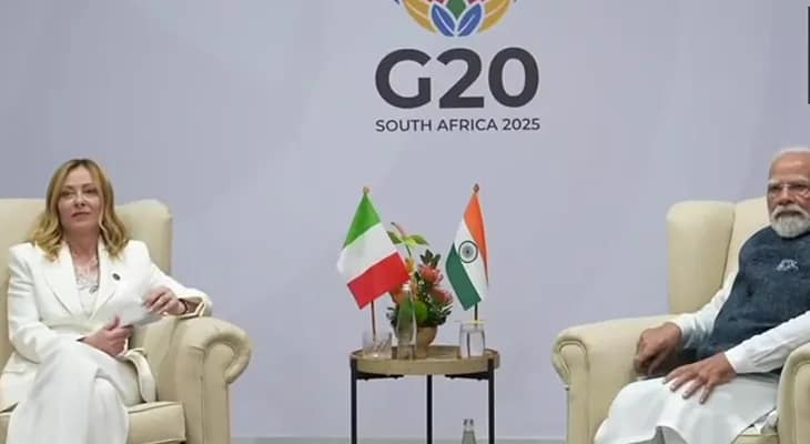 ইতালির প্রধানমন্ত্রী জর্জিয়া মেলোনির সঙ্গে  বৈঠক প্রধানমন্ত্রী নরেন্দ্র মোদির