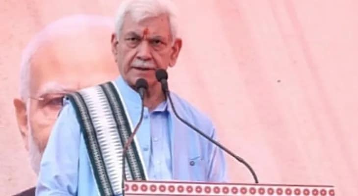 জম্মুতে বক্তব্য রাখছেন লেফটেন্যান্ট গভর্নর মনোজ সিনহা