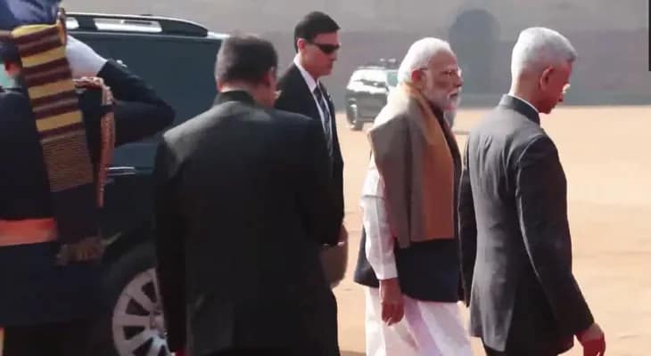 রাষ্ট্রপতি ভবনে পৌঁছলেন প্রধানমন্ত্রী নরেন্দ্র মোদি