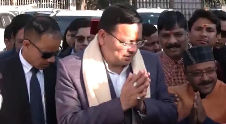 দেরাদুনে একটি অনুষ্ঠানে গেলেন উত্তরাখণ্ডের মুখ্যমন্ত্রী পুষ্কর সিং ধামি