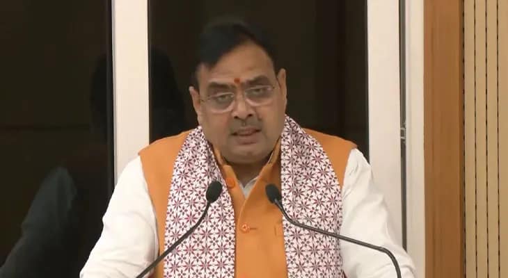 জয়পুরের সভায় বক্তব্য রাখছেন রাজস্থানের মুখ্যমন্ত্রী ভজনলাল শর্মা