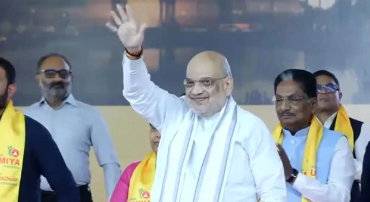 গুজরাতের আমেদাবাদে একটি অনুষ্ঠানে গেলেন কেন্দ্রীয় স্বরাষ্ট্রমন্ত্রী অমিত শাহ