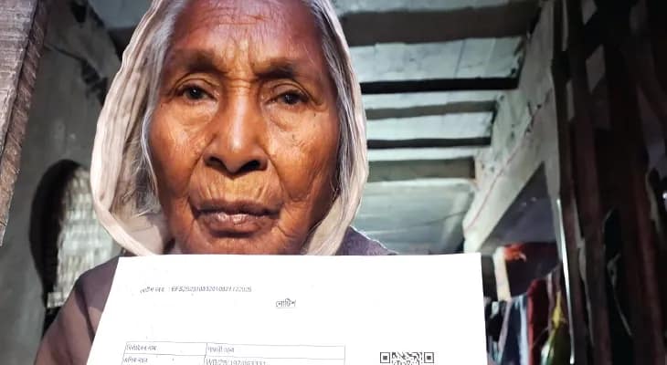 জন্ম ব্রিটিশ আমলে, দেখেছেন স্বাধীনতার আন্দোলন, নাগরিকত্ব প্রমাণে লাইনে শতবর্ষ জয়ী গান্ধারী
