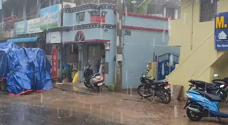 তামিলনাড়ুর তিরুভারুরে ব্যাপক বৃষ্টি