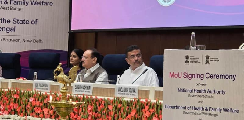 দিল্লিতে আয়ুষ্মান ভারত কর্মসূচির অনুষ্ঠান, উপস্থিত মুখ্যমন্ত্রী শুভেন্দু অধিকারী