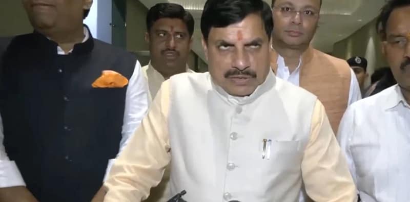 ইন্দোরে বক্তব্য রাখছেন মধ্যপ্রদেশের মুখ্যমন্ত্রী মোহন যাদব