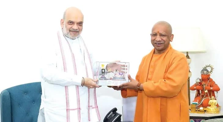 কেন্দ্রীয় স্বরাষ্ট্রমন্ত্রী অমিত শাহের সঙ্গে দেখা করলেন উত্তরপ্রদেশের মুখ্যমন্ত্রী যোগী আদিত্যনাথ