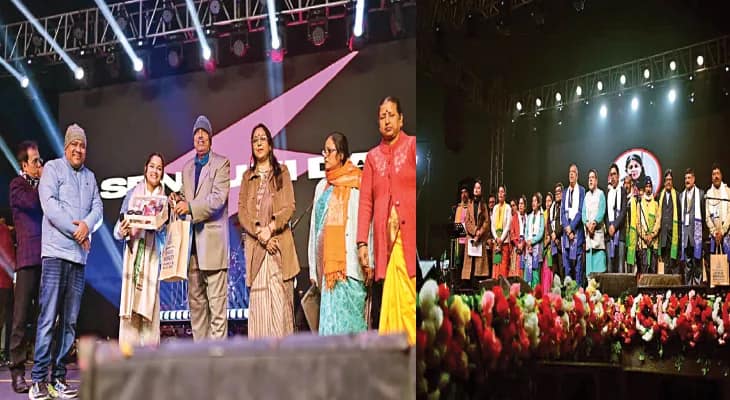 বর্ষবরণ উত্সব মঞ্চে সাফাই কর্মীদের সংবর্ধনা দিল পুরাতন মালদহ পুরসভা