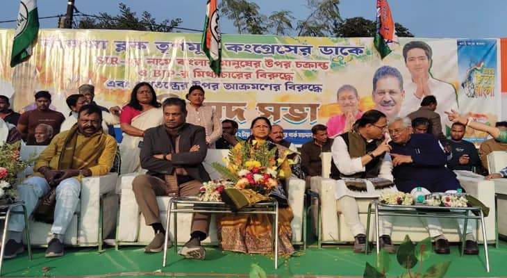 পশ্চিম বর্ধমানের কাঁকসায় তৃণমূল কংগ্রেসের সভায় মতুয়াদের ভিড়