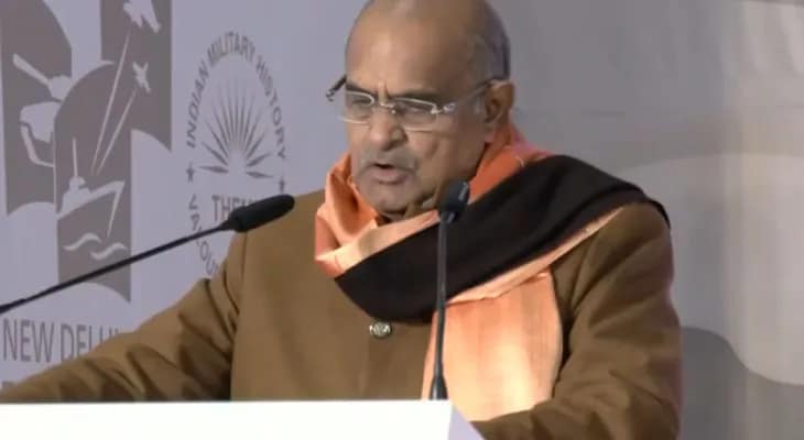 নয়াদিল্লিতে সভায় বক্তব্য রাখছেন জেডিইউ নেতা কেসি ত্যাগী