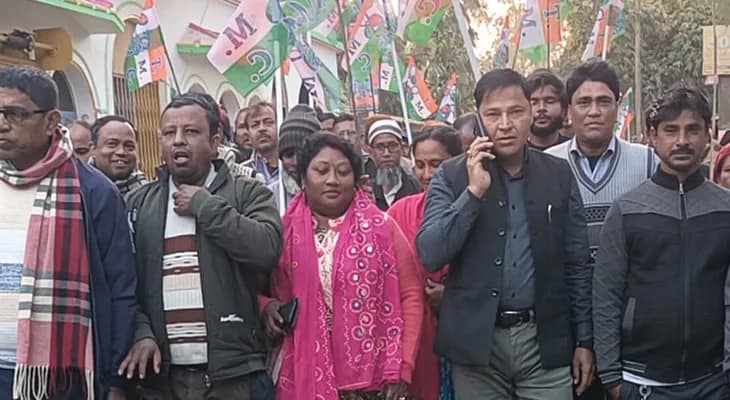 অভিষেক বন্দ্যোপাধ্যায়ের সমাবেশ সফল করার ডাক দিয়ে পশ্চিম মেদিনীপুরের পিংলায় তৃণমূলের মিছিল