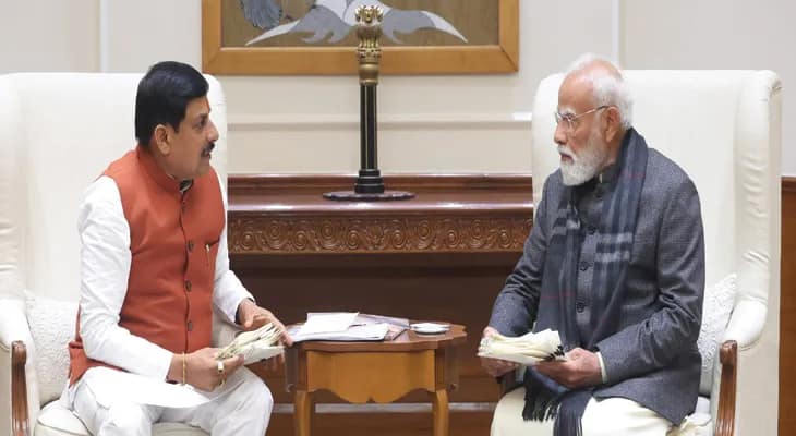 দিল্লিতে প্রধানমন্ত্রী নরেন্দ্র মোদির সঙ্গে দেখা করলেন মধ্যপ্রদেশের মুখ্যমন্ত্রী মোহন যাদব