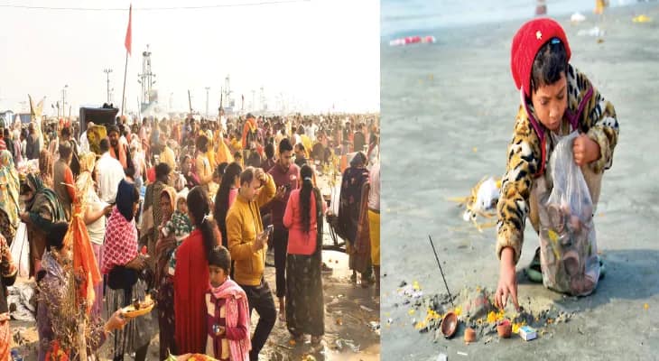 পুণ্যস্নানের শেষ বেলায়ও ডুব অসংখ্য পুণ্যার্থীর