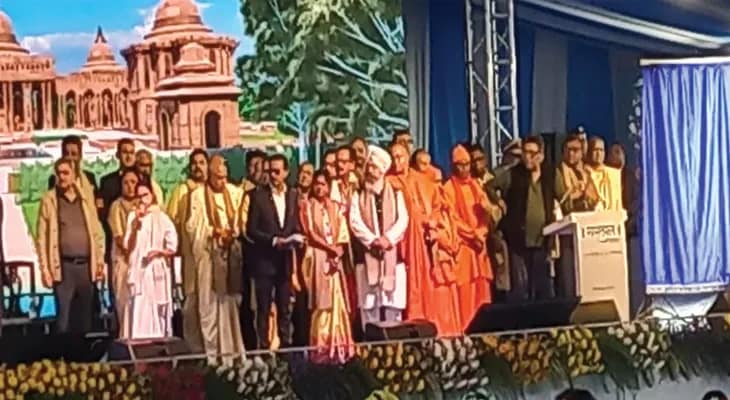 শিলিগুড়ির মাটিগাড়ায় মহাকাল মহাতীর্থ মন্দিরের শিলান্যাস করলেন মুখ্যমন্ত্রী মমতা বন্দ্যোপাধ্যায়