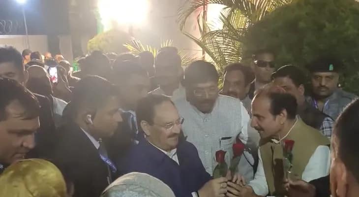 মধ্যপ্রদেশের জব্বলপুরে পৌঁছোলেন কেন্দ্রীয় মন্ত্রী জে পি নাড্ডা