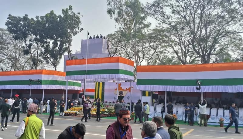 কলকাতার রেড রোডে চলছে সাধারণতন্ত্র দিবসের কুচকাওয়াজের প্রস্তুতি