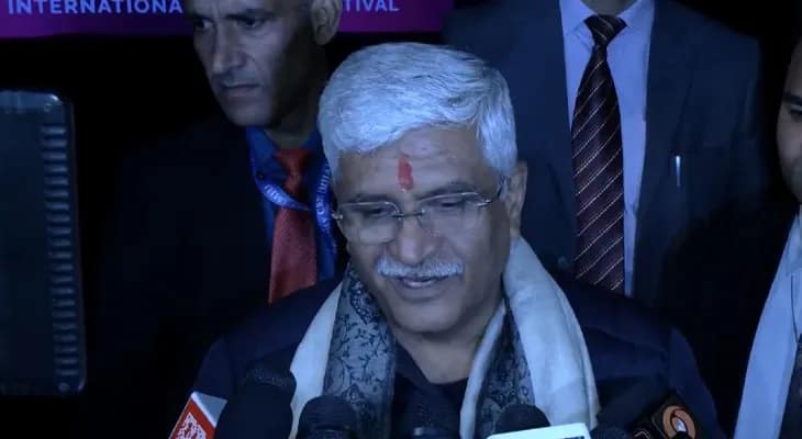 নয়াদিল্লিতে বক্তব্য রাখছেন কেন্দ্রীয় মন্ত্রী গজেন্দ্র সিং শেখাওয়াত