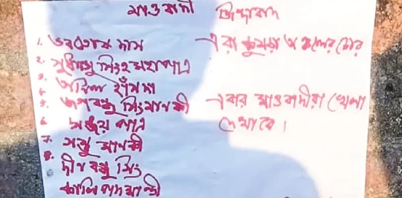 বান্দোয়ানে মাওবাদী পোস্টার ঘিরে চাঞ্চল্য