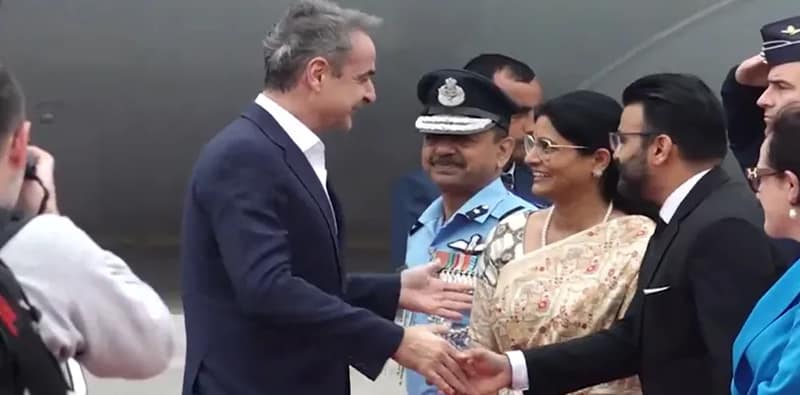 বুধবার সন্ধ্যায় দিল্লিতে পা রাখলেন গ্রিসের প্রধানমন্ত্রী কিরিয়াকোস মিৎসোটাকিস