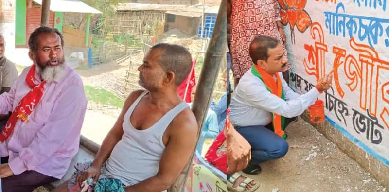 মানিকচকে প্রচারে উড়ন্ত পাখি, দলবদলু আক্রমণ বাম-বিজেপি প্রার্থীর