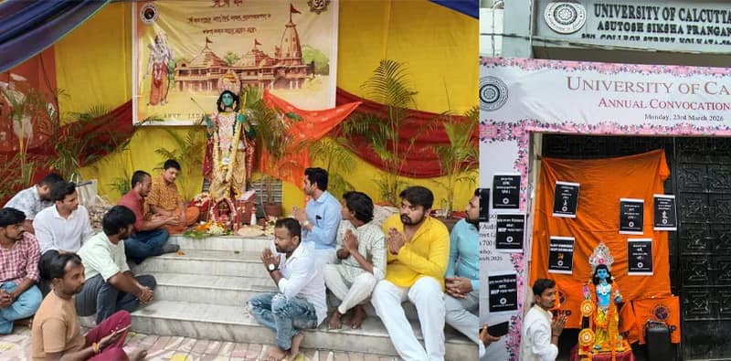 রামপুজো যাদবপুর বিশ্ববিদ্যালয়ে, উত্তেজনা ক্যাম্পাসে