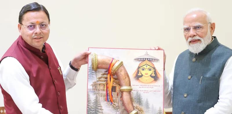 দিল্লিতে প্রধানমন্ত্রী নরেন্দ্র মোদির সঙ্গে দেখা করলেন উত্তরাখণ্ডের মুখ্যমন্ত্রী পুষ্কর সিং ধামি