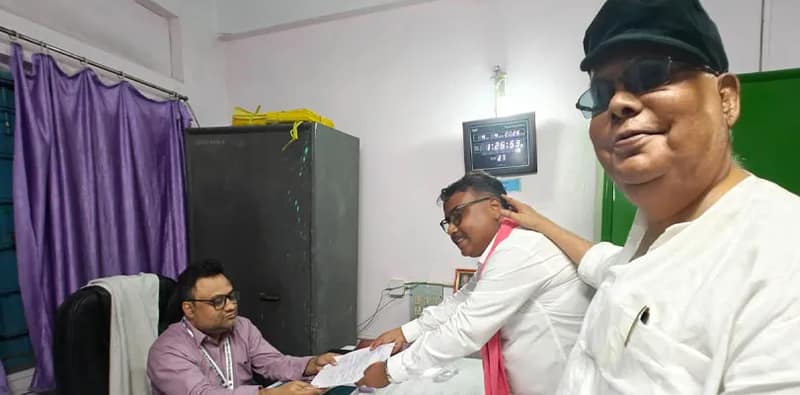 মনোনয়নপত্র জমা দিলেন রায়দিঘির সিপিএম প্রার্থী সাম্য গাঙ্গুলি