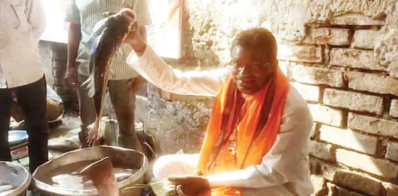বাঙালির মন জয়ে মাছ হাতে নিয়ে প্রচার সুজয়ের, মেদিনীপুরে পালটা মাছ বিক্রি পদ্মপ্রার্থীর