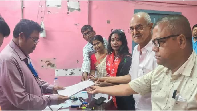 মনোনয়ন জমা দিলেন দমদম উত্তরের সিপিএম প্রার্থী  দীপ্সিতা ধর